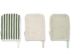 Liewood garden green/creme de la creme multi mix washcloths Sylvester (3-pack)